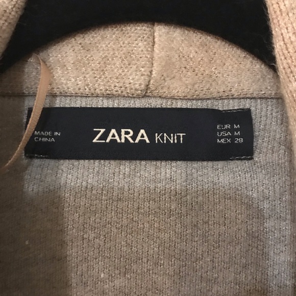 Zara two tone heavy knit cardigan - Picture 4 of 4